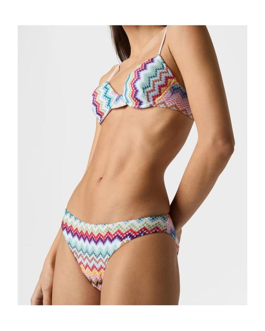 Missoni Multicolor Lurex Zigzag Bikini Set