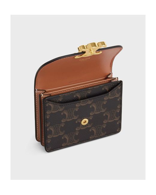 Céline Black Business Card Holder Triomphe