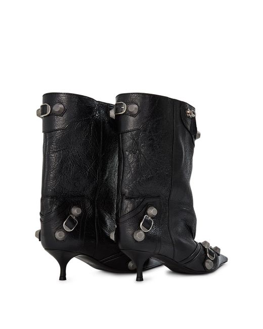 Balenciaga Black Pointed-Toe Ankle Boots