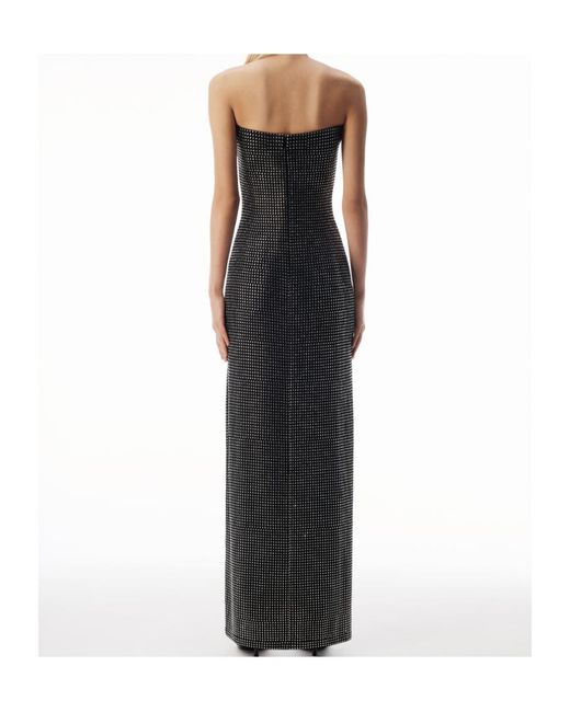 Alexander Wang Black Crystal-Embellished High-Low Asymmetric Dress