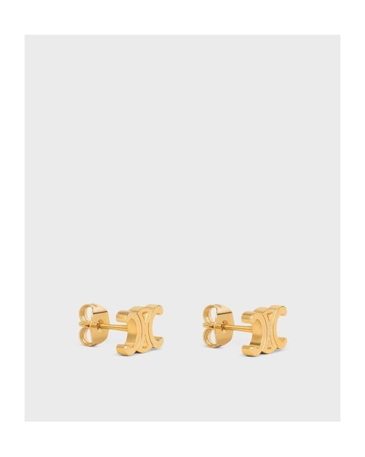 Céline Metallic Triomphe Studs
