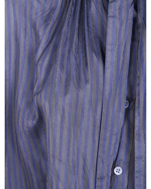 Dries Van Noten Blue Long-Sleeved Shirt