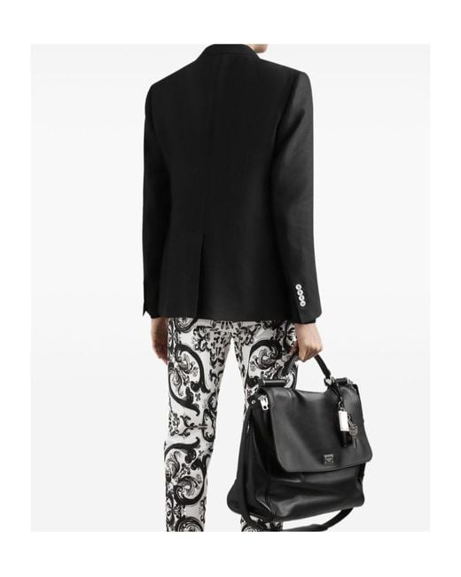 Dolce & Gabbana Black Single-Breasted Blazer for men