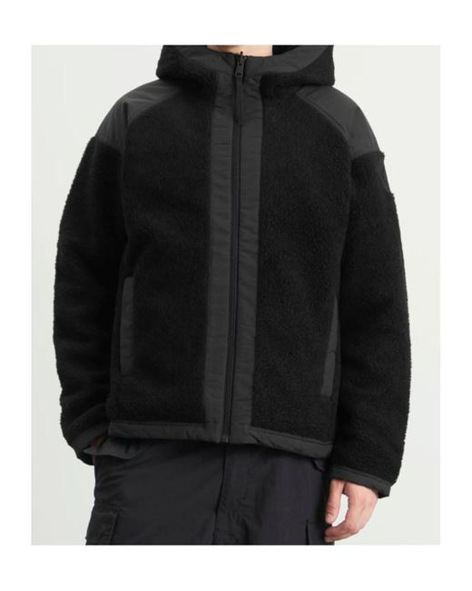 Canada Goose Black Alberni Reversible Fleece Bomber Jacket for men
