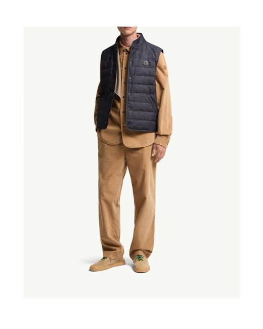 Moncler Blue Liorane Denim Down Vest for men