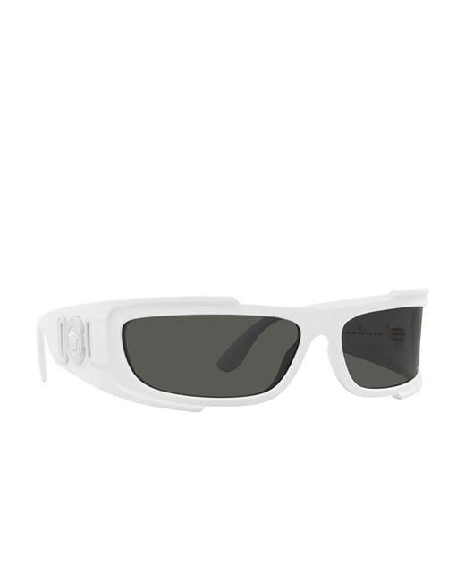 Versace White Eyewear Rectangular Frame Sunglasses for men