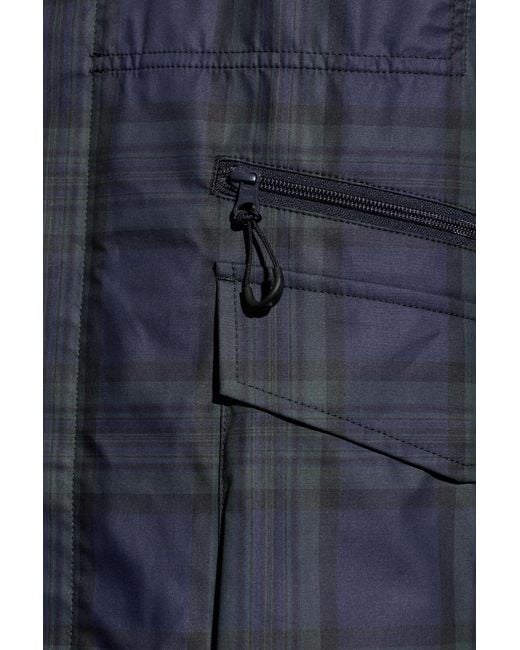 Comme des Garçons Blue Tartan-Check Zip-Up Jacket for men