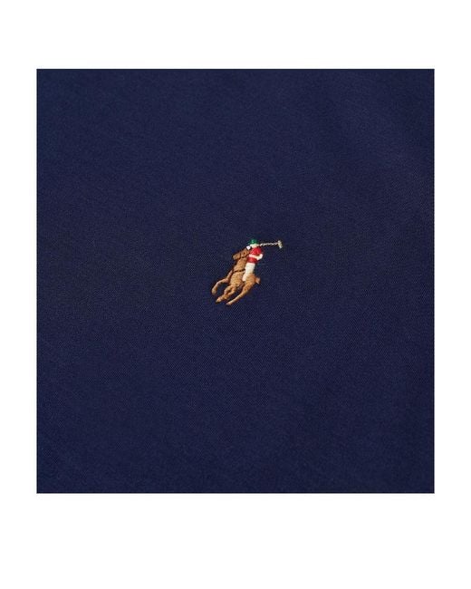 Polo Ralph Lauren Blue Logo Embroidered Crewneck T-Shirt for men