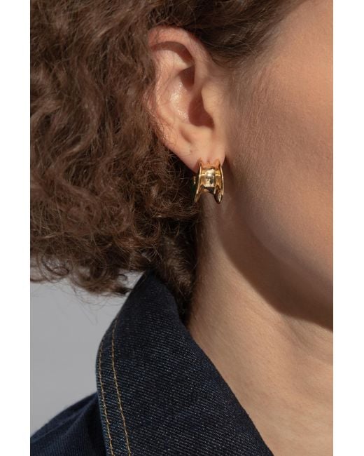 Bottega Veneta Yellow H Beam Small Earrings