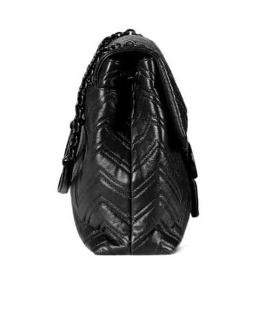 Gucci Black Gg Marmont Maxi Shoulder Bag