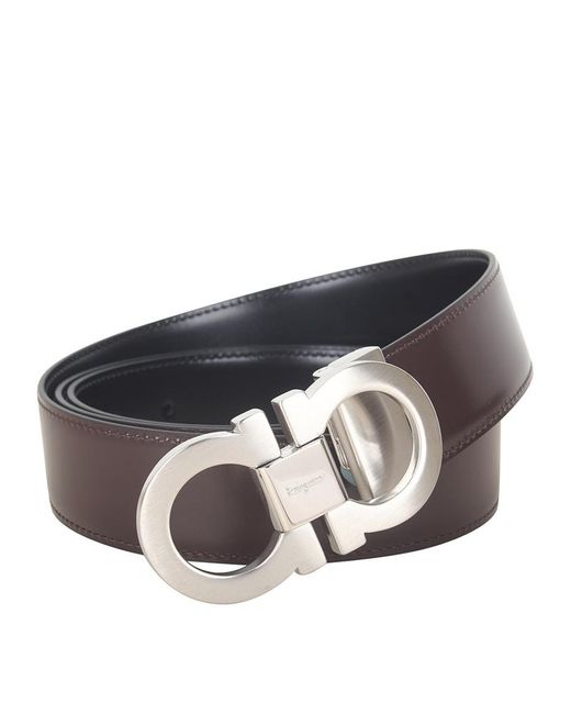 Ferragamo Red Double-Sided Logo Belt for men