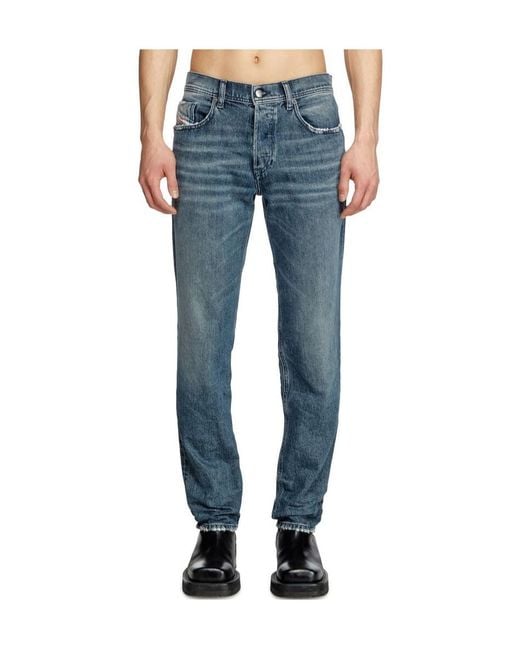 DIESEL Blue 2023 D-Finitive 007Y7 Distressed Jeans for men