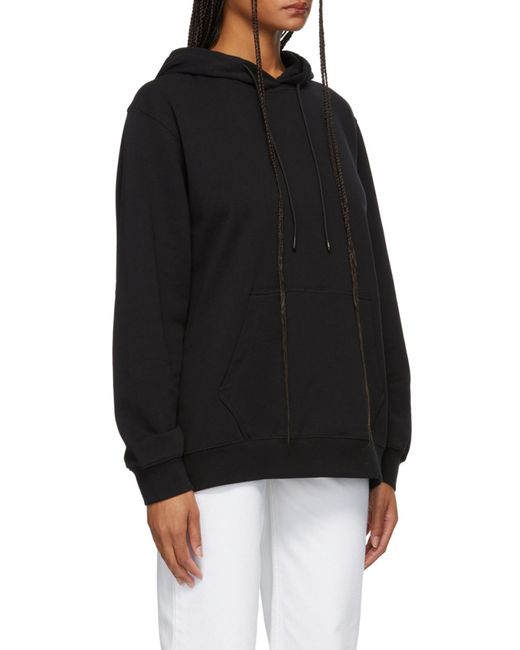 MSGM Black Logo-Trimmed Hoodie