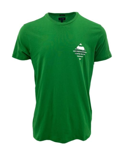 Armani Jeans Green Item O-Neck Short-Sleeved T-Shirt for men