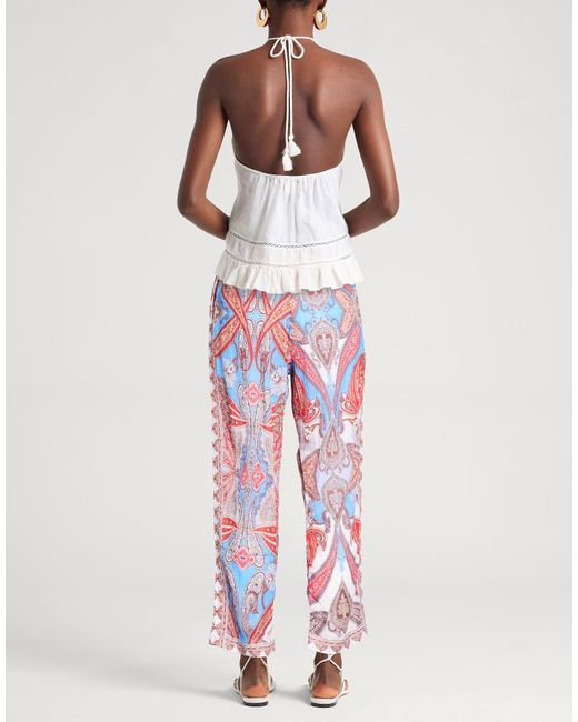 Farm Rio Red Printed Casual Pants