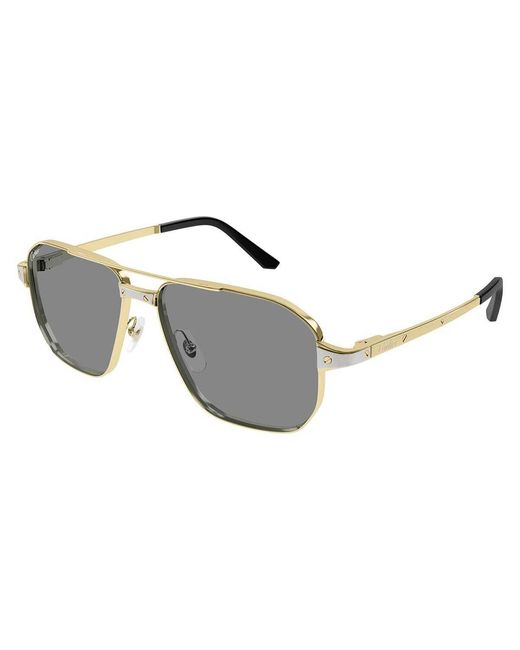 Cartier Metallic Pilot Sunglasses for men