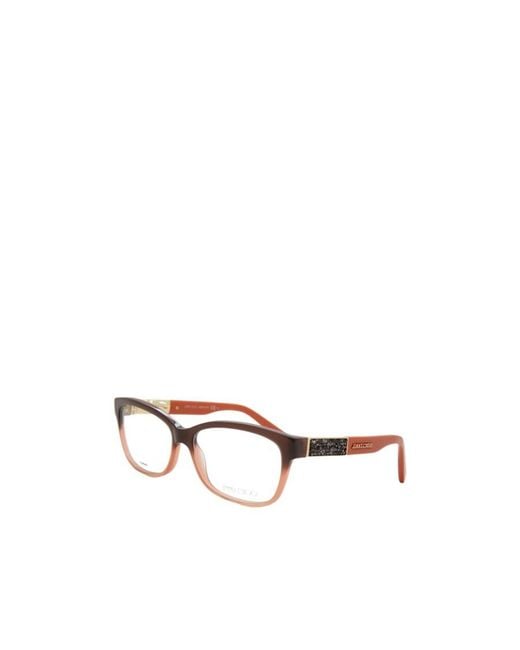 Jimmy Choo White Eyewear Rectangular Frame Glasses