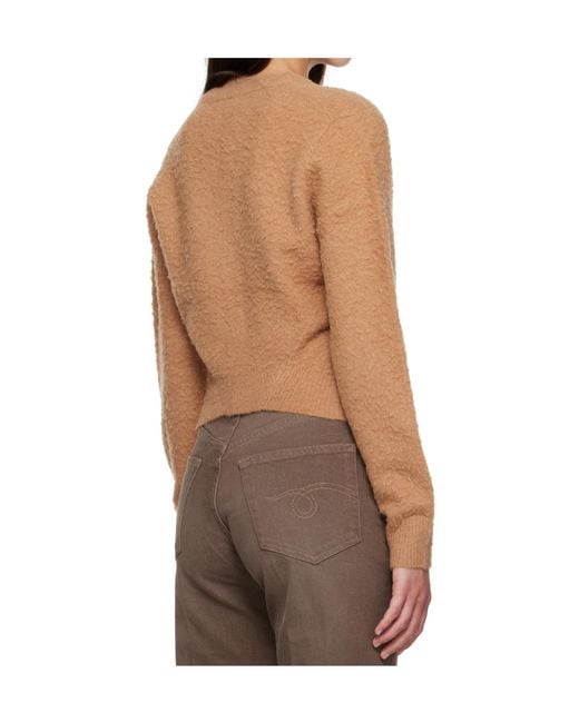 R13 Brown Split Hem Cardigan