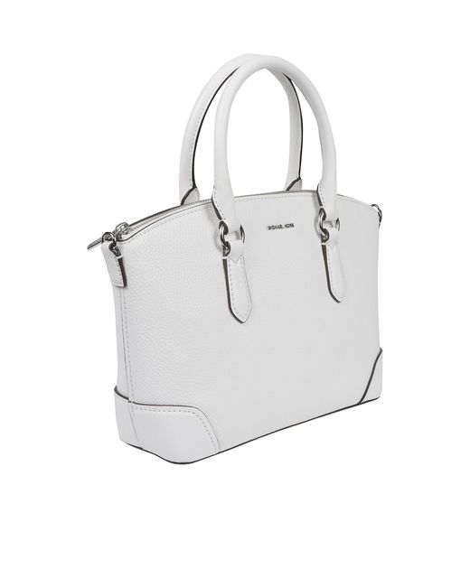 MICHAEL Michael Kors White Michael Kors Md Ew Dome Satchel Shoulder Bag