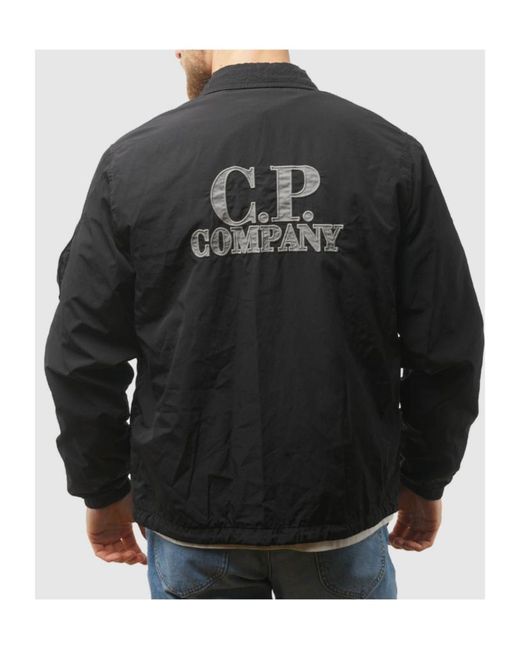 C P Company Black Chrome R Lens Overshirt for men