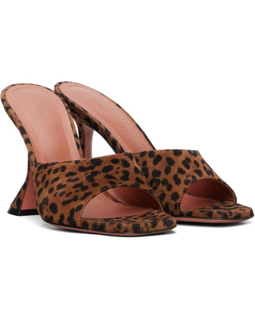 AMINA MUADDI Brown Lupita 95 High-Heeled Sandals