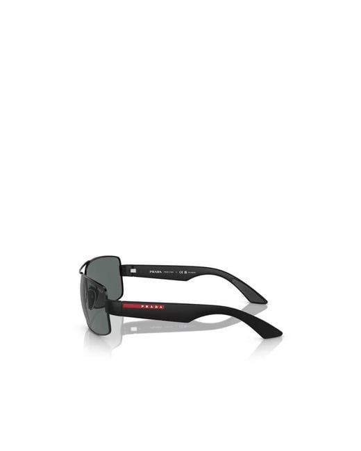 Prada Linea Rossa Metallic Prada Eyewear Pilot Sunglasses for men