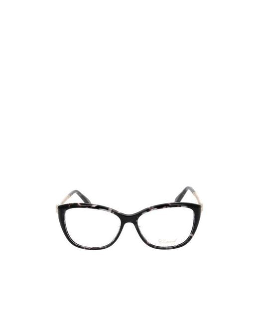 Chopard White Square-Framed Glasses