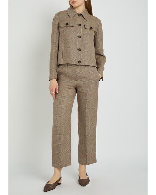 Brunello Cucinelli Brown Houndstooth Jacket