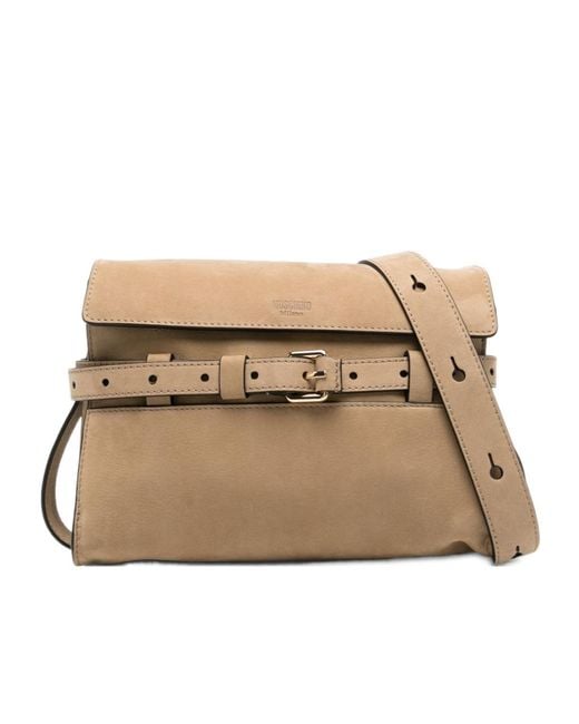 Moschino Natural Logo Shoulder Bag