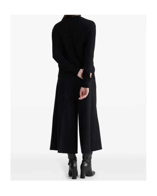 Patou Black Turtleneck Long Sleeve Sweater