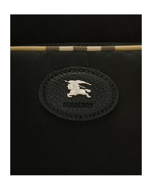 Burberry Black Check Trim Backpack for men