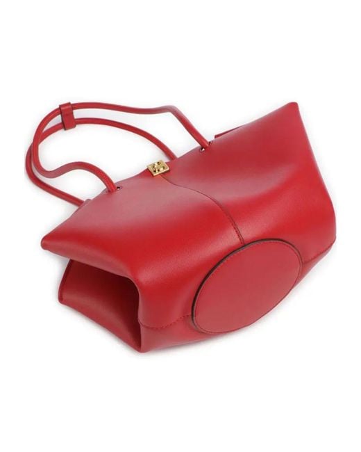 Coccinelle Red Kamy Logo Lettering Shoulder Bag