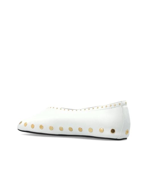 Ganni White Jenny Ballerina