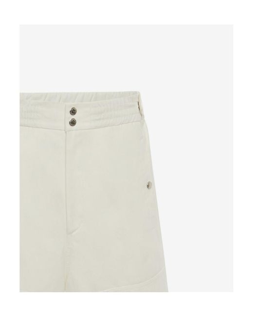McQueen White Japanese Gabardine Shorts for men
