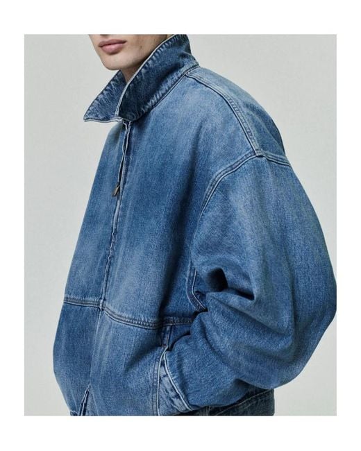 Fear Of God Blue Zip-Up Denim Jacket for men