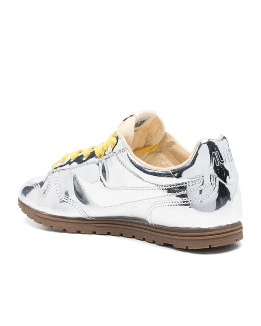 Autry White Medalist Low Lace-Up Sneakers