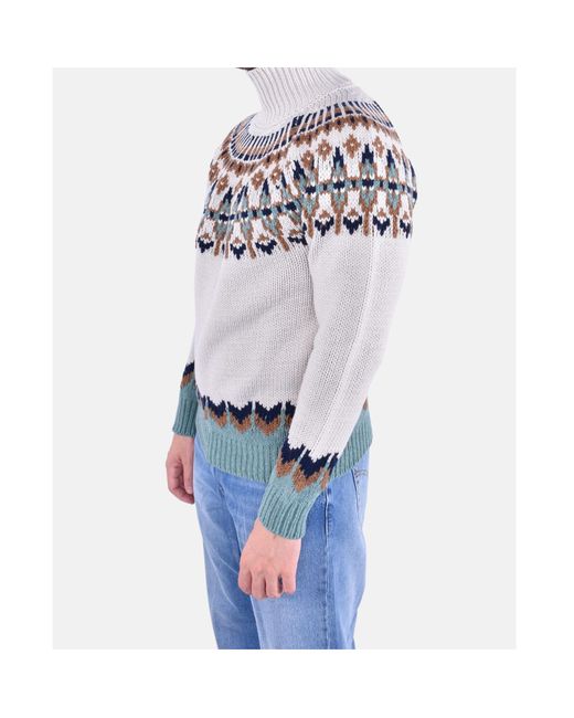 Dondup Blue Printed Sweater for men