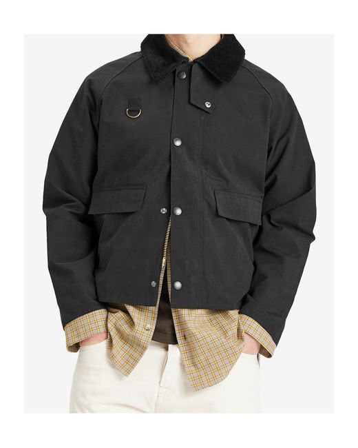 Barbour Black Long Sleeved High-Neck Jacket for men