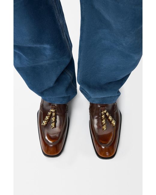 Loewe Brown Edge Loafer Mules