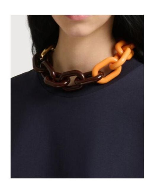 Marni Metallic And Resin Chain Necklace