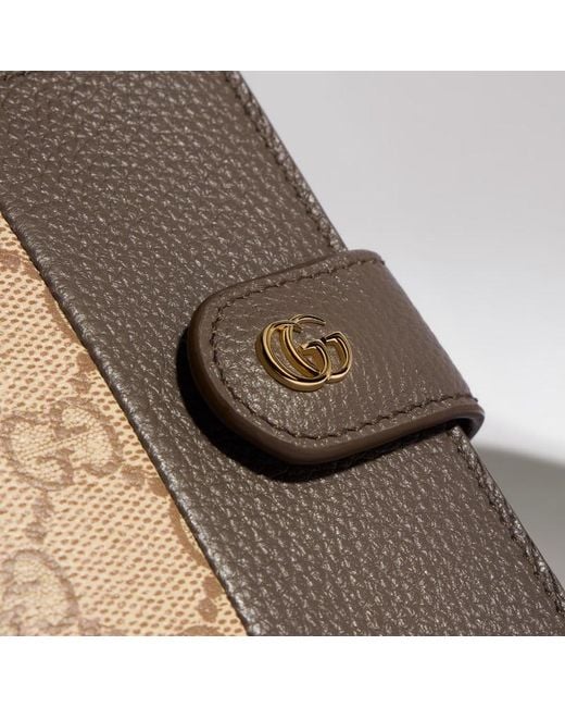 Gucci Brown Bi-Color Gg Marmont Card Case