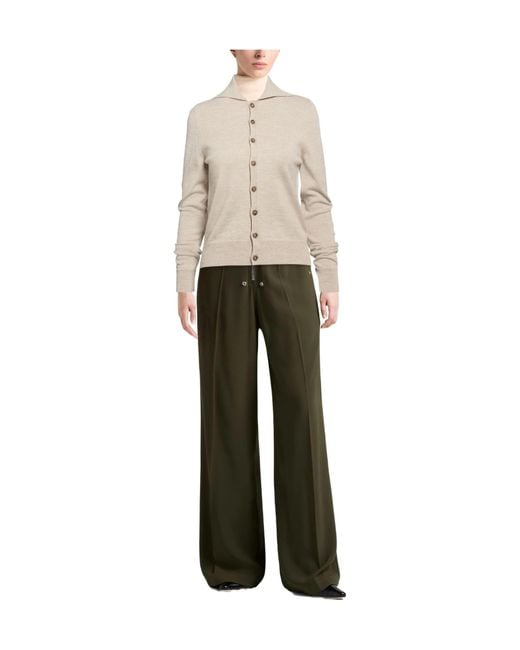 MM6 by Maison Margiela Natural Solid Color Cardigans