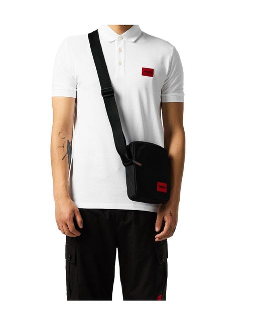 Boss Black Nylon Crossbody Reporter Bag for men