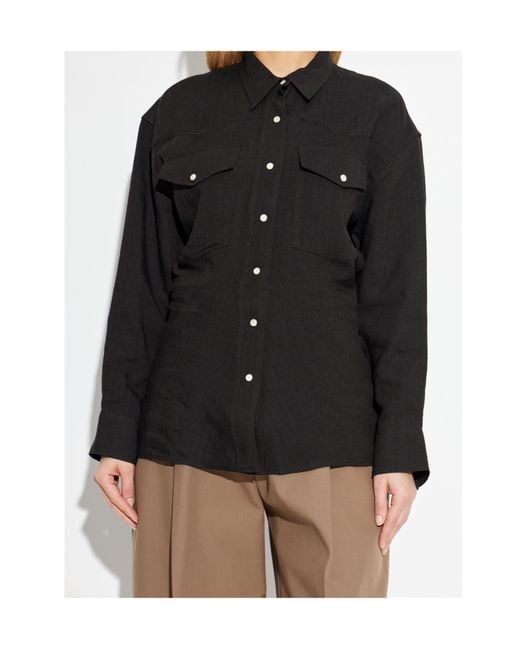 Studio Nicholson Black Buttoned Pocket Shirt