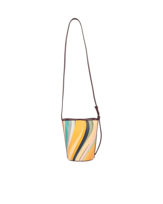 Paul Smith White Swirl Bucket Shoulder Bag