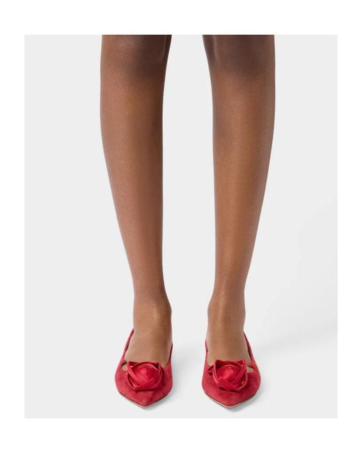 Roger Vivier Red Flat Ballet Shoes