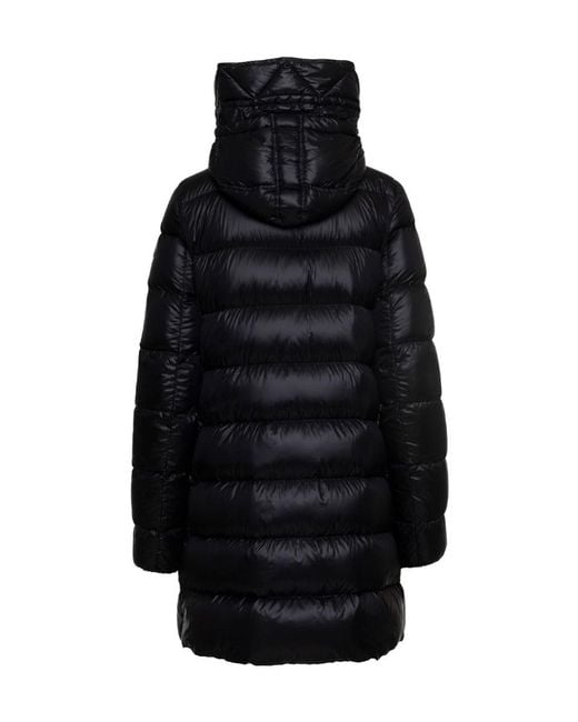 Moncler Black Hooded Down Jacket