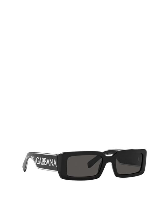 Dolce & Gabbana White Eyewear Rectangular Frame Sunglasses