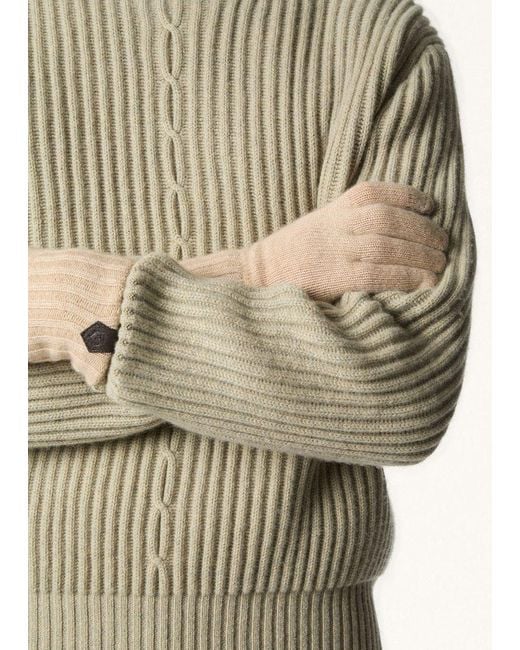 Loro Piana White English Gloves for men