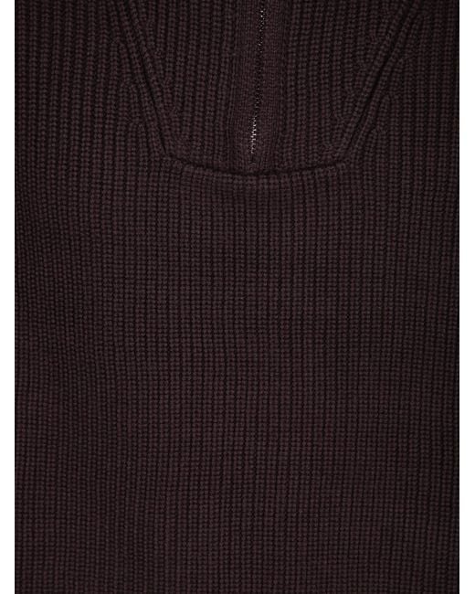 Officine Generale Blue Officine Générale Half-Zip High Collar Knitwear for men